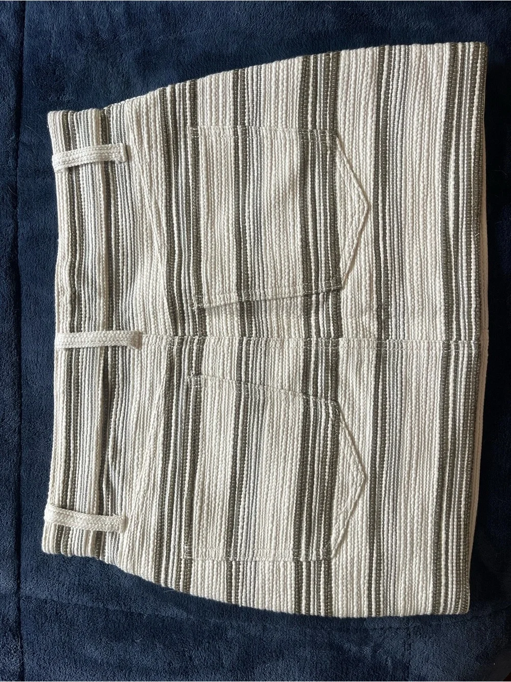 Madewell Cream and Brown Striped Mini Skirt - Picture 3 of 4